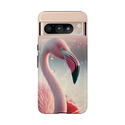 Bold Pink Flamingo Style Cases for Iphone Galaxy & Pixel - Google 8 Pro / Glossy Phone Case