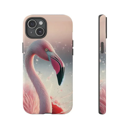 Bold Pink Flamingo Style Cases for Iphone Galaxy & Pixel - Iphone 15 Plus / Glossy Phone Case