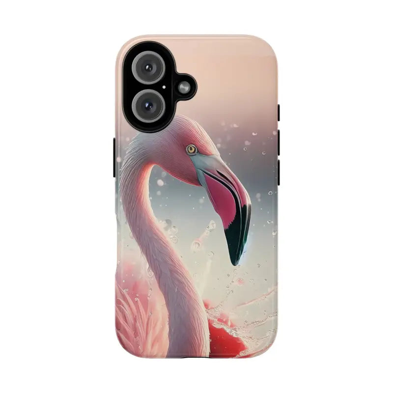 Bold Pink Flamingo Style Cases for Iphone Galaxy & Pixel - Iphone 16 / Glossy Phone Case