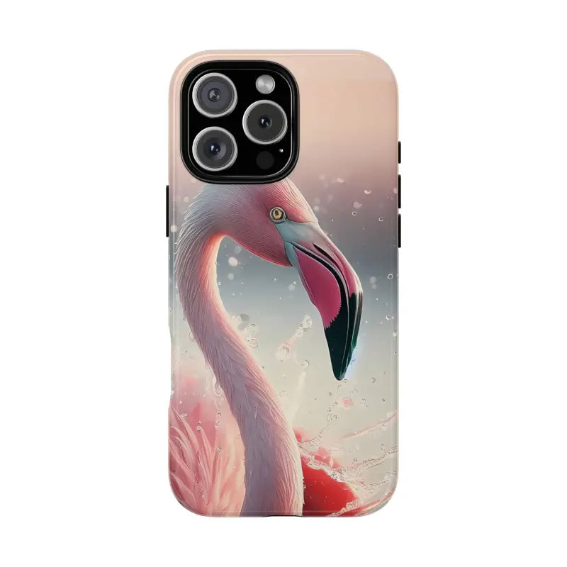 Bold Pink Flamingo Style Cases for Iphone Galaxy & Pixel - Iphone 16 Pro Max / Glossy Phone Case