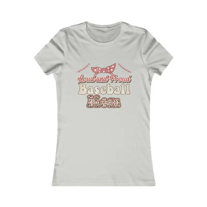 Chic Baseball Mama Tee - Turn Heads on Game Day! - m / Silver T-shirt