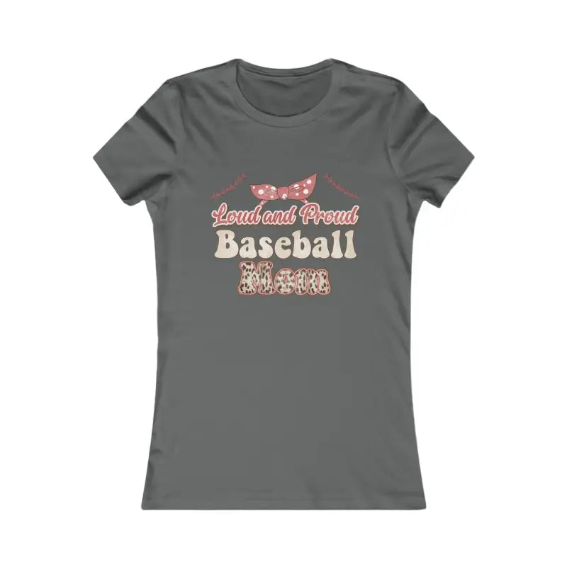 Chic Baseball Mama Tee - Turn Heads on Game Day! - s / Asphalt T-shirt