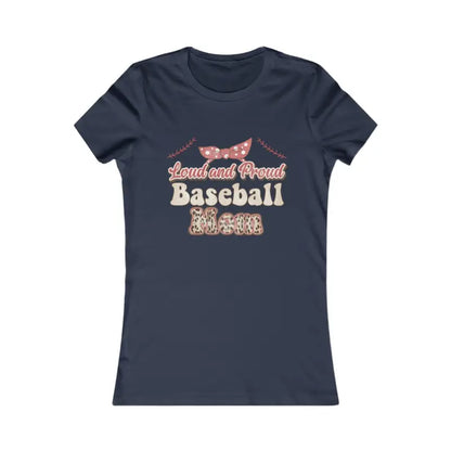 Chic Baseball Mama Tee - Turn Heads on Game Day! - s / Navy T-shirt