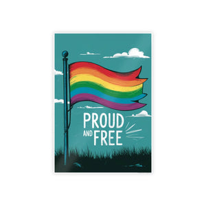 High-gloss Gay Pride Posters – Proud and Free - Dipaliz - Prints & Visual Artwork