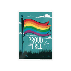 High-gloss Gay Pride Posters – Proud and Free - Dipaliz - Prints & Visual Artwork