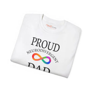 T-shirt - Neurodivergent Dad Cotton Tee - Bold Pride Statement - Dipaliz
