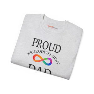T-shirt - Neurodivergent Dad Cotton Tee - Bold Pride Statement - Dipaliz