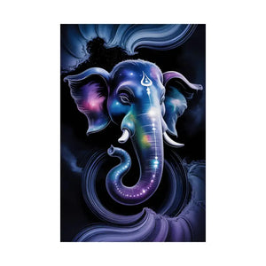 Poster - Matte Vertical Wall Art Psychedelic Cosmic Ganesha by Dipaliz