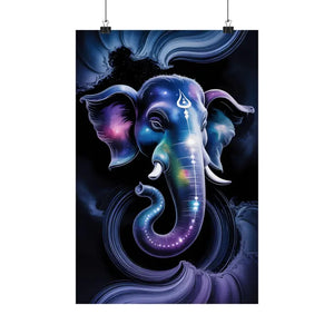 Poster - Matte Vertical Wall Art Psychedelic Cosmic Ganesha by Dipaliz