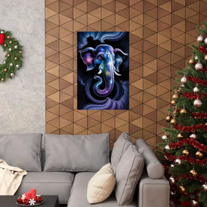 Poster - Matte Vertical Wall Art Psychedelic Cosmic Ganesha by Dipaliz