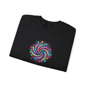 Sweatshirt - Psychedelic Swirl Crewneck - Hypnotic Mandala - Dipaliz