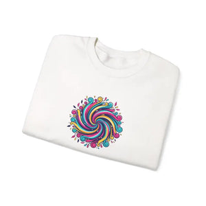 Sweatshirt - Psychedelic Swirl Crewneck - Hypnotic Mandala - Dipaliz