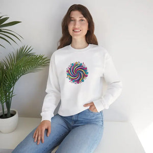 Sweatshirt - Psychedelic Swirl Crewneck - Hypnotic Mandala - Dipaliz