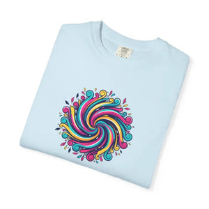 T-shirt - Psychedelic Swirl Graphic Tee - Soft Heavyweight Cotton - Dipaliz