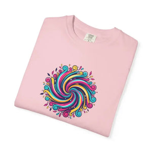 T-shirt - Psychedelic Swirl Graphic Tee - Soft Heavyweight Cotton - Dipaliz