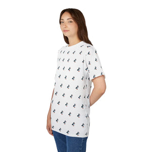 Funky Puffin Pattern Unisex Tee - Microfiber-knit Fabric - Dipaliz - T-shirts - s