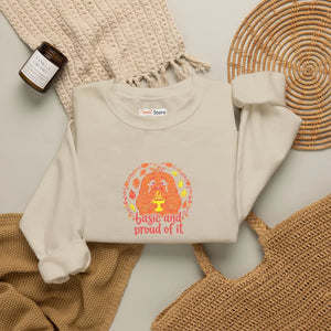 Pumpkin Cat ?Basic and Proud of It’ Crewneck Sweatshirt - Sweatshirts