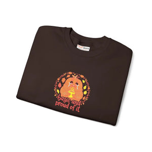 Pumpkin Cat ?Basic and Proud of It’ Crewneck Sweatshirt - Sweatshirts