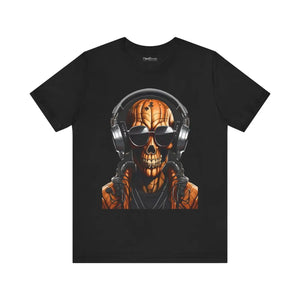 Soft Pumpkin Skull Jersey Short Sleeve Tee - Halloween - Dipaliz - T-shirts