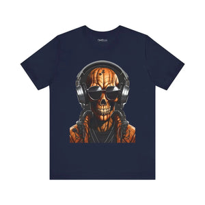 Soft Pumpkin Skull Jersey Short Sleeve Tee - Halloween - Dipaliz - T-shirts
