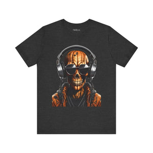 Soft Pumpkin Skull Jersey Short Sleeve Tee - Halloween - Dipaliz - T-shirts