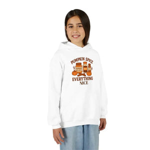 Cozy Fall Sweatshirt - Playful Pumpkin Spice Kids Zip Up - Dipaliz - Sweatshirts
