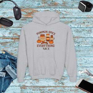 Cozy Fall Sweatshirt - Playful Pumpkin Spice Kids Zip Up - Dipaliz - s / Sport Grey - Sweatshirts