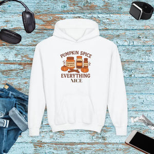 Cozy Fall Sweatshirt - Playful Pumpkin Spice Kids Zip Up - Dipaliz - s / White - Sweatshirts