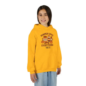 Cozy Fall Sweatshirt - Playful Pumpkin Spice Kids Zip Up - Dipaliz - Sweatshirts