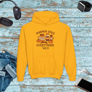 Cozy Fall Sweatshirt - Playful Pumpkin Spice Kids Zip Up - Dipaliz - s / Gold - Sweatshirts