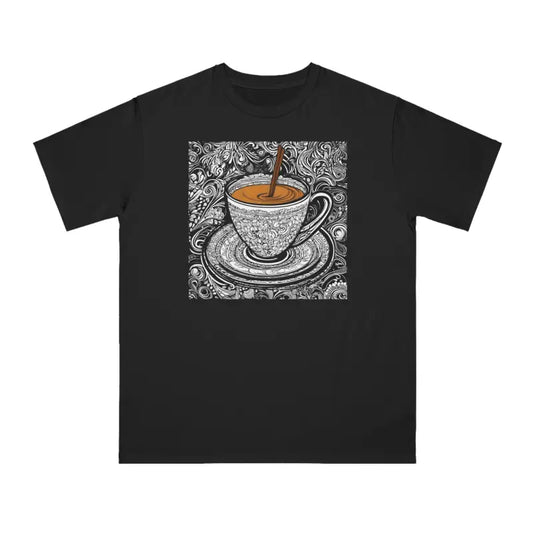 Organic Unisex Classic T-shirt: Cozy Pumpkin Spice Latte Vibes - Black / s T-shirt