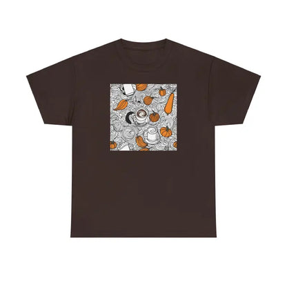 Pumpkin Spice Latte Deluxe Tee - Smooth Comfort Vivid Prints - T-shirt