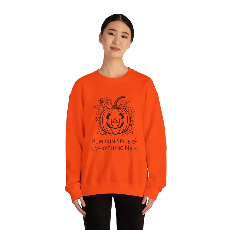 Pumpkin Spice Unisex Heavy Blend Crewneck Sweater Delight - Sweatshirt