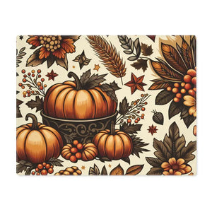 Festive Pumpkins Placemat - Vibrant Thanksgiving Table Decor - Dipaliz - 18’’ × 14’’ - Placemats