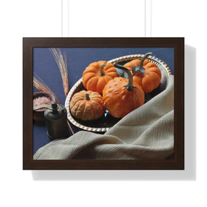 Tray Gallery Canvas Poster Pumpkins in Decor - Dipaliz - 20’’ x 16’’ / Walnut - Posters Prints & Visual Artwork