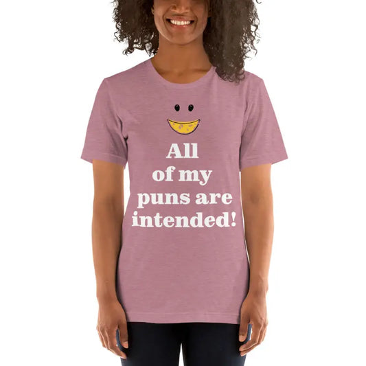 Unisex Tee: Pun Intended Style for the Witty Crowd - Heather Orchid / s T-shirt