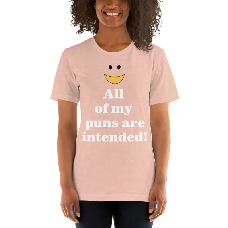 Unisex Tee: Pun Intended Style for the Witty Crowd - Heather Prism Peach / s T-shirt