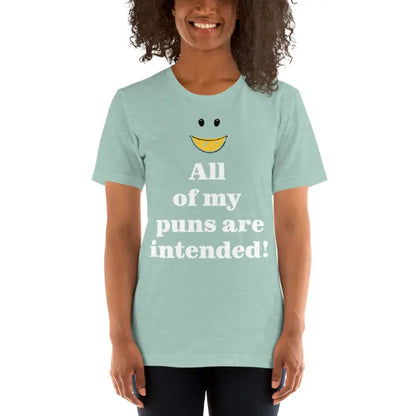 Unisex Tee: Pun Intended Style for the Witty Crowd - Heather Prism Dusty Blue / s T-shirt