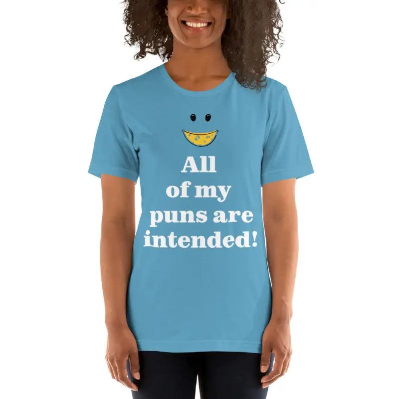 Unisex Tee: Pun Intended Style for the Witty Crowd - Ocean Blue / s T-shirt