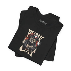 Soft Unisex Punk Cat Tee - Combed Cotton Music Shirt - Dipaliz - T-shirts