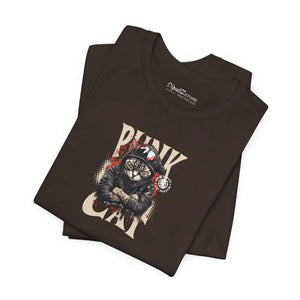 Soft Unisex Punk Cat Tee - Combed Cotton Music Shirt - Dipaliz - T-shirts