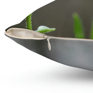 Purple African Daisy Spun Polyester Square Pillow - Dipaliz - Throw Pillows