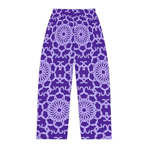 All Over Prints - Purple Blue Abstract Pajama Pants - Cozy Comfort - Dipaliz