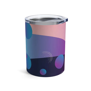 Vibrant Blue Abstract Tumbler - Insulated 10oz Steel - Dipaliz - Thermoses
