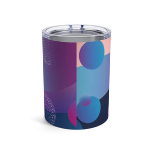 Vibrant Blue Abstract Tumbler - Insulated 10oz Steel - Dipaliz - Thermoses