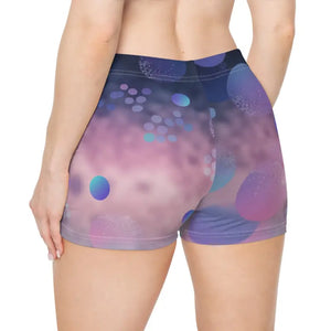 Blue Abstract Pattern Women’s Shorts Moisture Wicking - Dipaliz