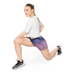 Blue Abstract Pattern Women’s Shorts Moisture Wicking - Dipaliz