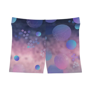 Blue Abstract Pattern Women’s Shorts Moisture Wicking - Dipaliz