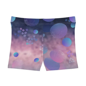 Blue Abstract Pattern Women’s Shorts Moisture Wicking - Dipaliz
