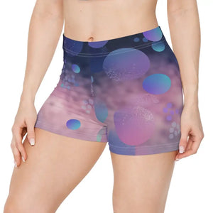 Blue Abstract Pattern Women’s Shorts Moisture Wicking - Dipaliz - Xs / Brushed Faux Suede